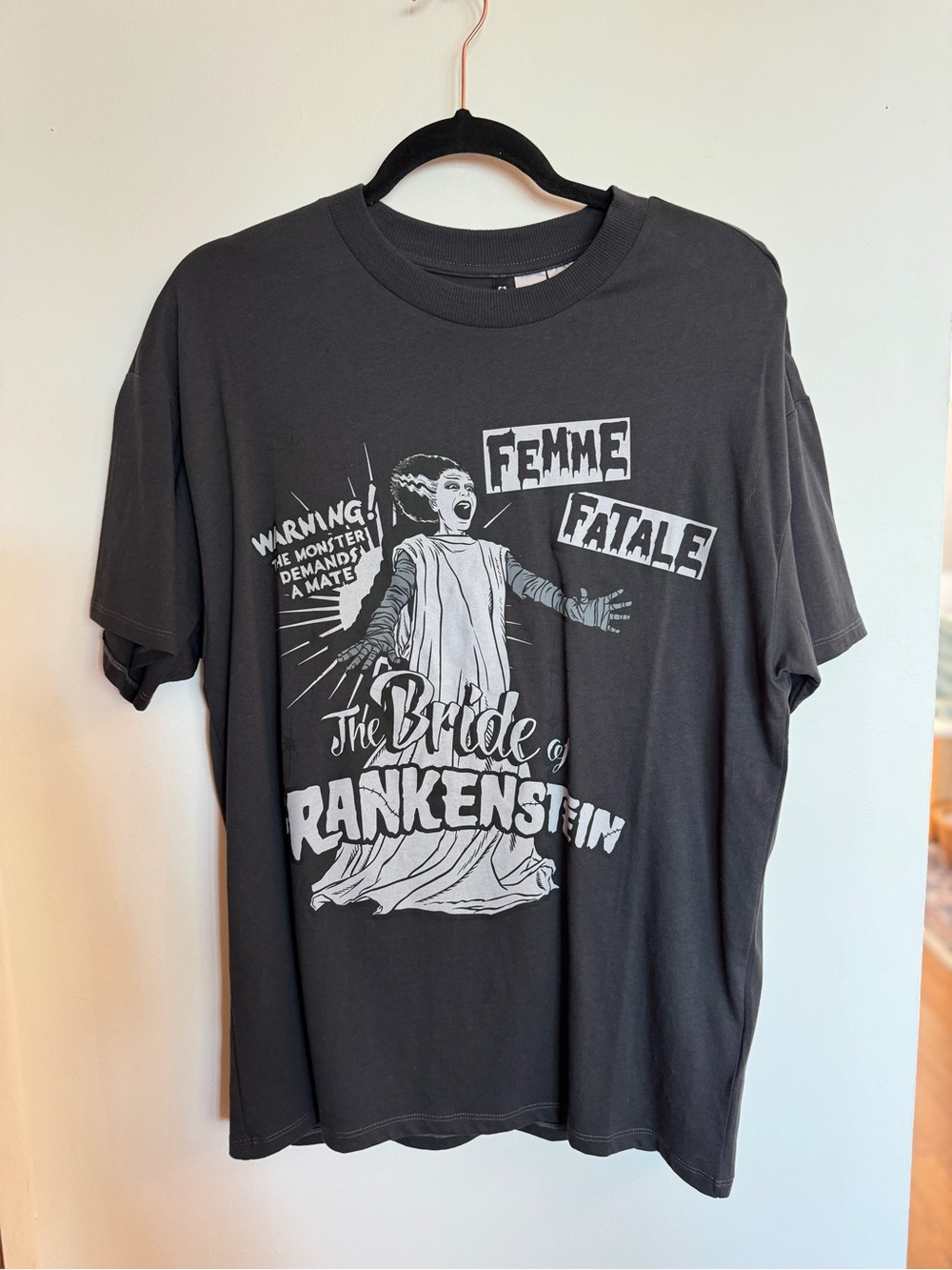 NWOT Femme Fatale Bride of Frankenstein Graphic Oversized Tee